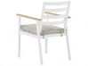 Set of 4 Garden Chairs with Beige Cushions White CAVOLI_818169