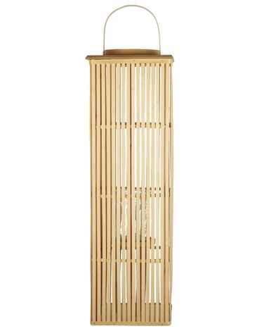 Lanterna em madeira de bambu natural 88 cm BALABAC