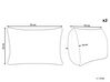 Sada 2 bavlněných polštářů se střapci 35 x 55 cm béžové PAPAVER_839012