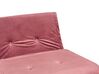 Sofa welurowa rozkładana 2-osobowa różowa VESTFOLD_851151