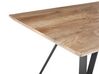 Spisebord 140 x 80 cm lyst tre og svart UPTON_850678