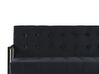 Sofa rozkładana welurowa czarna MARSTAL_796427