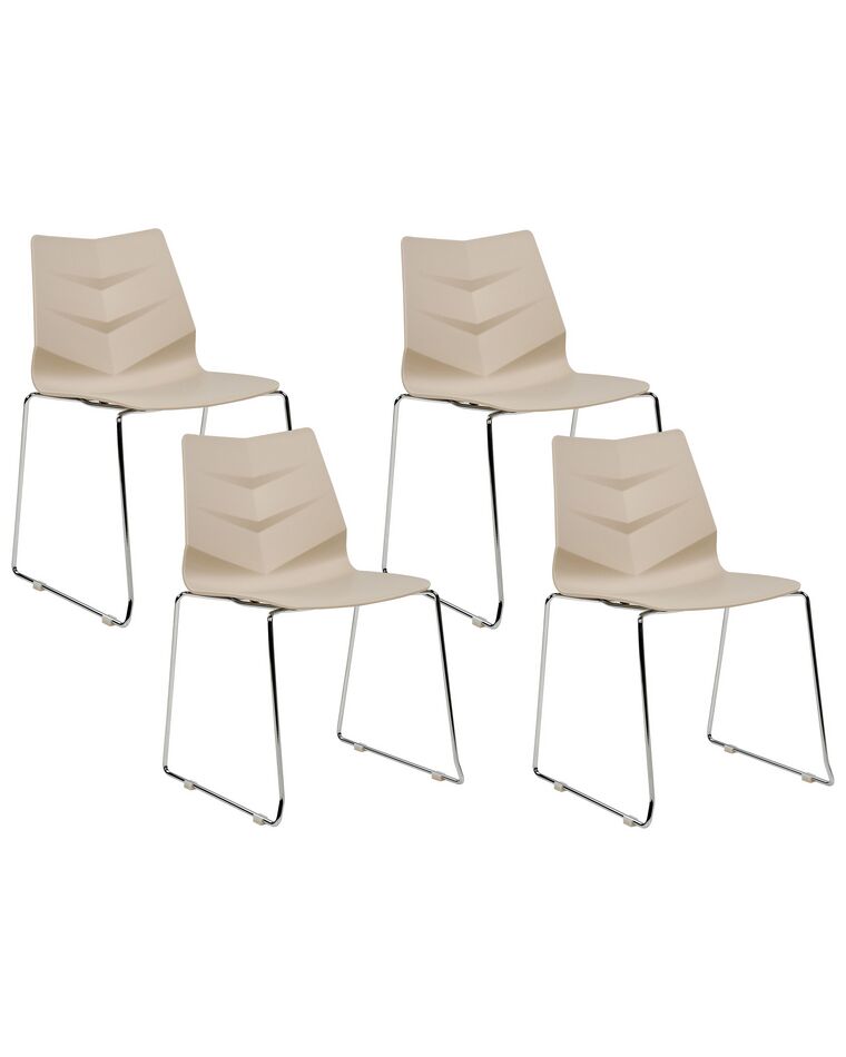Conjunto de 4 cadeiras de jantar cremes HARTLEY_873450