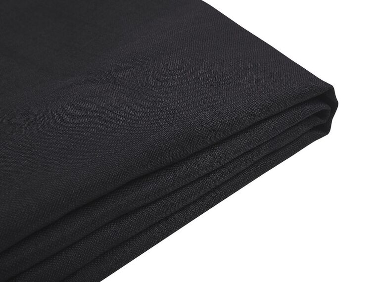 Bekleding polyester zwart 160 x 200 cm voor bed FITOU _748691