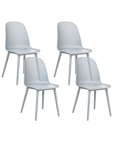 Set of 4 Dining Chairs Light Blue EMORY