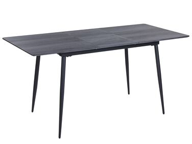 Spisebord med udtræk 120/160 x 80 cm grå GELANDA
