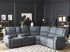 Corner Fabric Electric Recliner Sofa with USB Port Grey ROKKE_800370