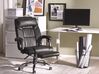 Krzesło biurowe regulowane ekoskóra czarne LUXURY_748423