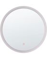Specchio rotondo da parete a LED 60 x 80 cm argento YSER_748428