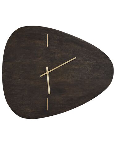 Orologio da parete legno scuro 56 x 47 cm LOKTAK