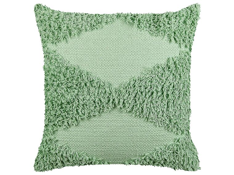 Almofada decorativa em algodão verde claro 45 x 45 cm RHOEO_840159
