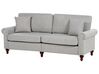 3 Seater Fabric Sofa Light Grey GINNERUP_894799