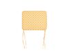 Table et 2 chaises de jardin blanches en bois avec coussins jaunes FIJI_764397