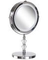 Spegel med LED ø 20 cm silver LAON_810323