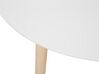 Mesa de jantar branca com pernas de madeira ⌀ 90 cm BOVIO_713029