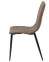 Set of 2 Dining Chairs Faux Leather Light Brown MONTANA_693017