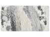 Teppich weiß / grau 80 x 150 cm Shaggy Langflor GORIS _855003
