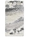 Teppich weiß / grau 80 x 150 cm Shaggy Langflor GORIS _855003