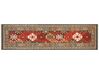 Alfombra kilim de lana rojo/naranja/blanco/beige 80 x 300 cm URTSADZOR_859132