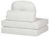 Sofá-cama de 1 lugar em bombazine branco OLDEN_906504
