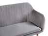 2 Seater Velvet Kitchen Sofa Grey TABY_793322
