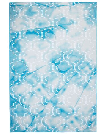 Vloerkleed polyester lichtblauw 140 x 200 cm ELAZIG