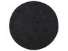 Round Cowhide Area Rug ⌀ 140 cm Black KASAR_787083