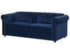 Velvet Sofa Bed Blue CHESTERFIELD_766973