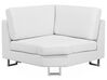 Canapé angle à gauche 6 places en cuir blanc STOCKHOLM_707232