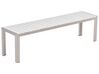 Zestaw ogrodowy stół i 2 ławki biały NARDO_538361
