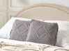 Set of 2 Cotton Macrame Cushions with Tassels 45 x 45 cm Grey BESHAM_904601