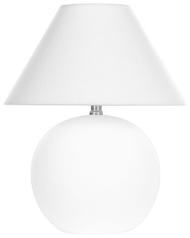 Lámpara de mesa de cerámica blanca LIMIA