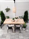 Table de jardin en bois d'acacia et pieds blancs 170 x 80 cm SCANIA_779490