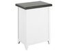 1 Drawer Bedside Table White with Brown LAYOLA_830026