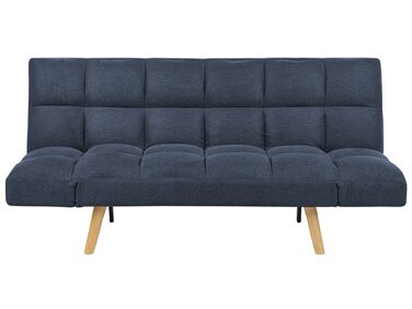 Canapé-lit 3 places en tissu bleu marine INGARO