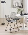 Set of 2 Metal Accent Chairs Black BEATTY_868404