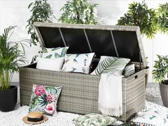 Ulkosäilytyslaatikko polyrottinki harmaa 520L MODENA