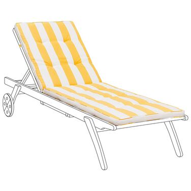 Polyester Outdoor Sun Lounger Cushion Water Resistant Garden Grey Cesana
