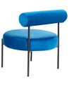 Zamatová stolička modrá ALPHA_860914