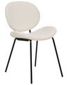 Set of 2 Boucle Dining Chairs White LUANA_873683