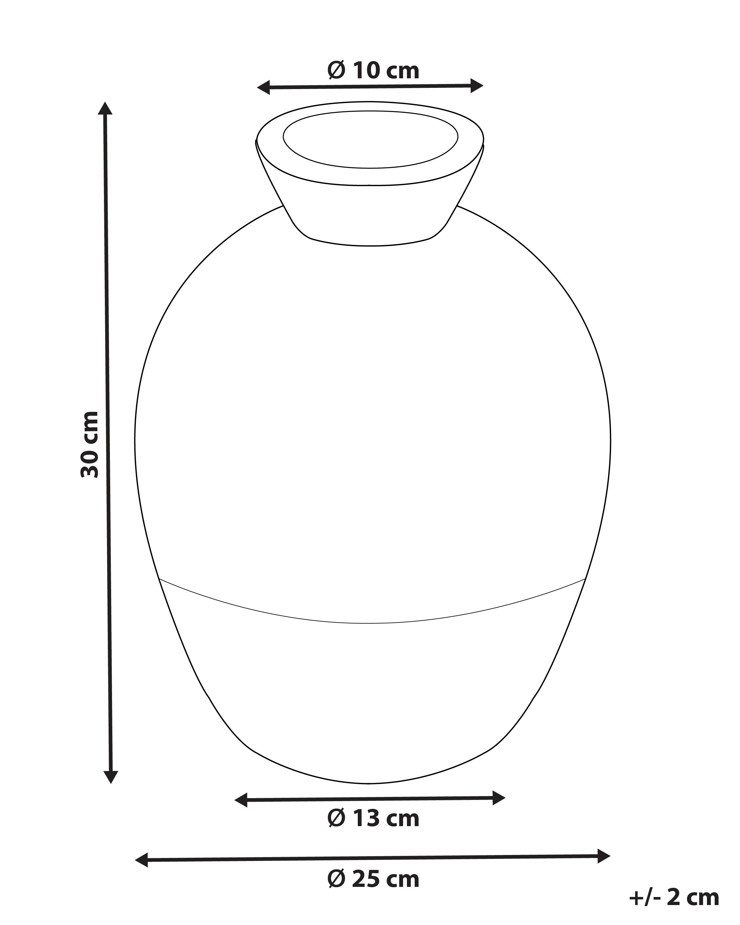 Vase 30 cm terrakotta brun/svart AULIDA_850396