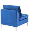 1 personers sofamodul blå velour EVJA_859641