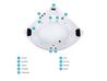 Fehér whirlpool masszázskád LED világítással 205 x 150 cm SENADO_781375