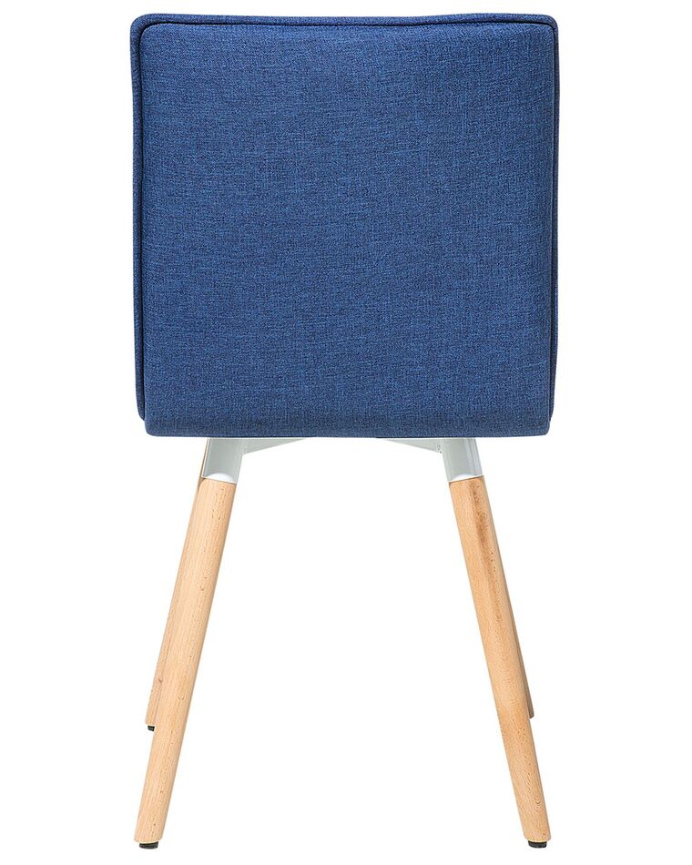 Set of 2 Fabric Dining Chairs Blue BROOKLYN Beliani.co.uk
