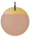 Round Metal Wall Mirror with Strap ø 60 cm Gold GURS_807356