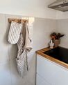 Lot de 11 serviettes de bain en coton beige AREORA_872898