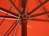 Sombrilla de poliéster rojo/madera oscura 270 cm TOSCANA_677618