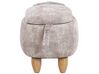 Pouf animaletto in velluto beige DOGGY_783225