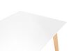 Mesa de comedor extensible blanco/madera clara 120/155 x 80 cm MEDIO_808657