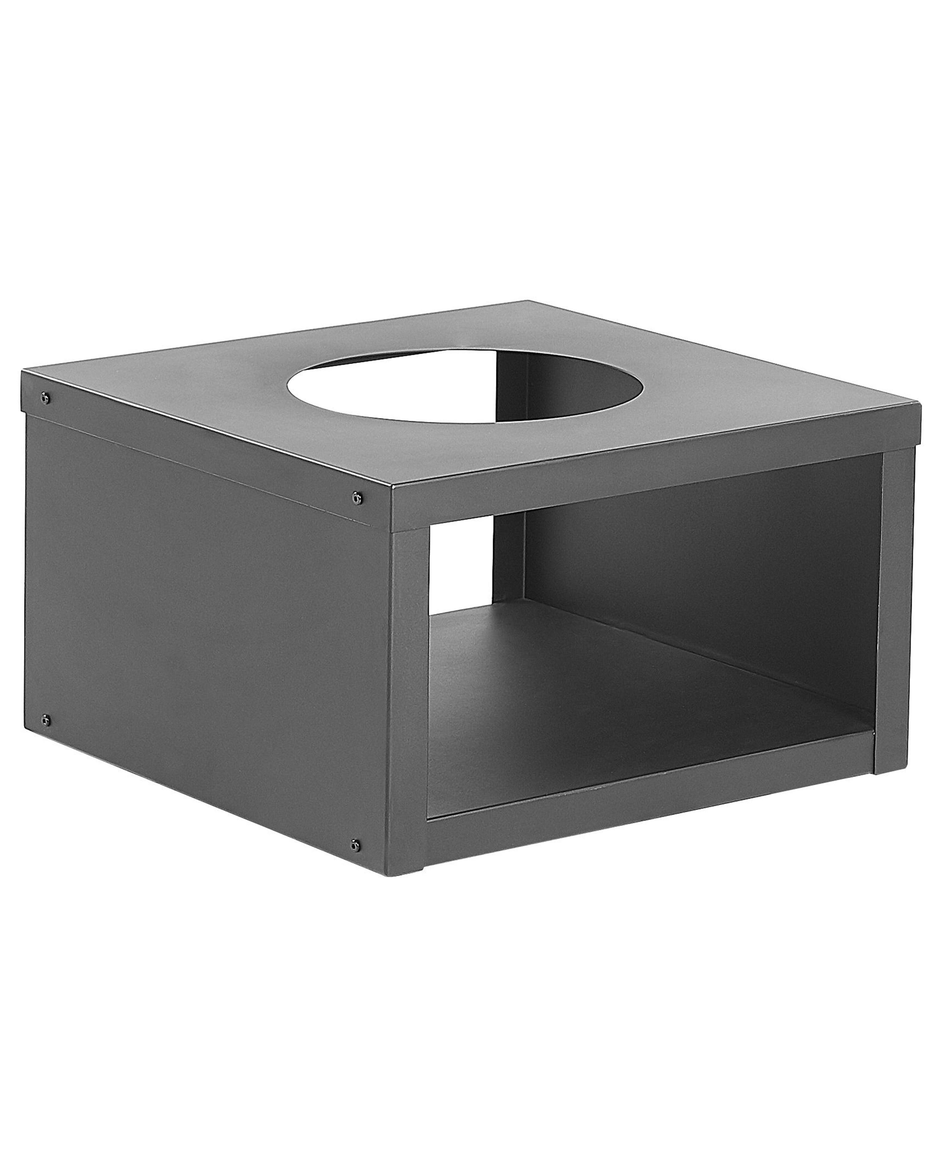 Feuerstelle schwarz Stahl rund TANARA | Beliani.de